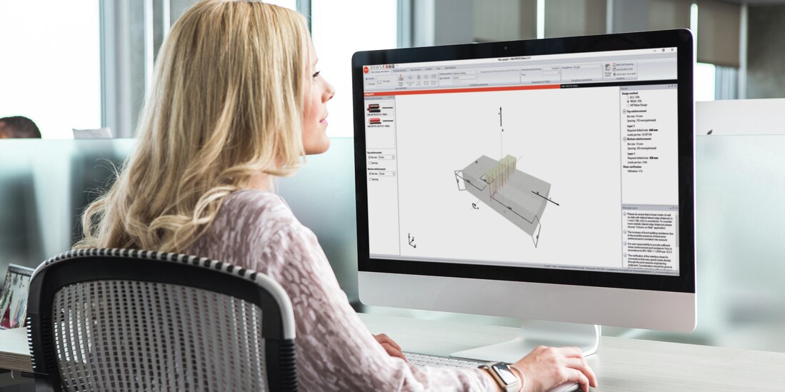 Hilti’s Concrete-to-Concrete (C2C) design module in PROFIS Engineering empowers engineers to create robust rebar connections.