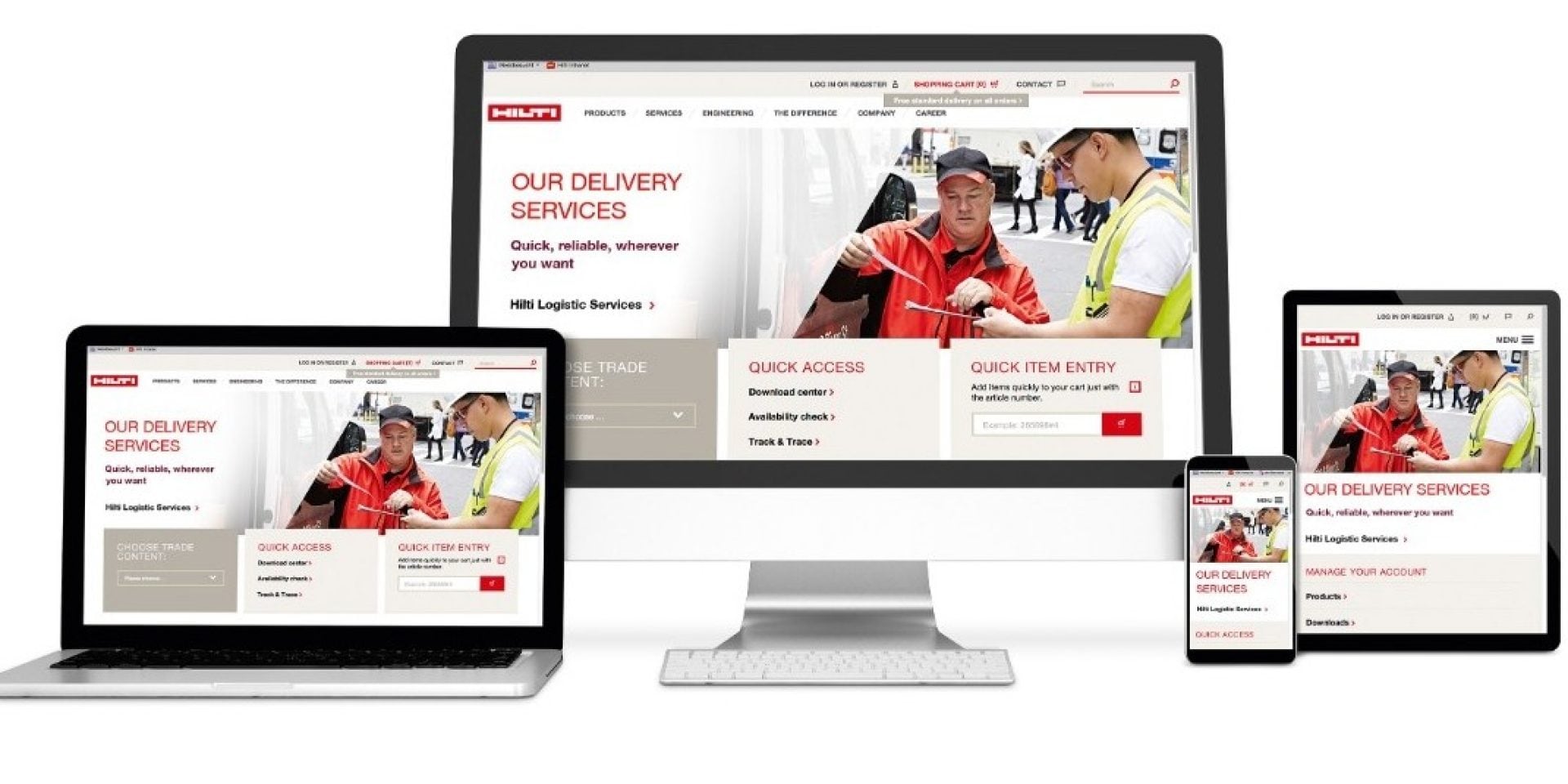 Welcome to Hilti Online - your one-stop platform to order products, check detailed information, download technical data, and submit repair requests with ease