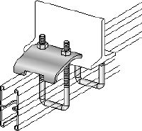 Kẹp dầm MQT Kẹp dầm mạ kẽm để nối trực tiếp thanh giằng MQ với dầm thép