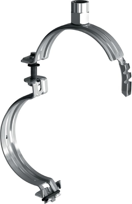 MP-U Quick-close pipe clamp Galvanised pipe clamp with quick closure for high productivity in medium-duty applications