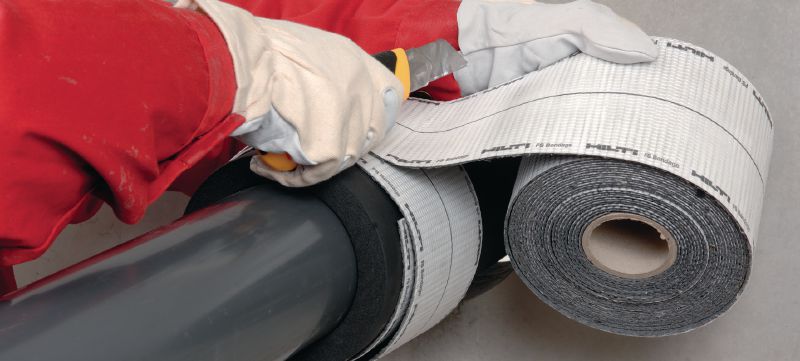 CFS-B firestop bandage Firestop bandage to help create a fire and smoke barrier around non-combustible pipes with combustible insulation Applications 1