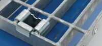 X-FCS Grating saddle clip Grating saddle clip with tensile and shear resistance Applications 1