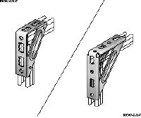 MQW-S-F Angle bracket Hot-dip galvanised (HDG) 90-degree heavy angle for connecting multiple MQ strut channels in medium/heavy-duty applications