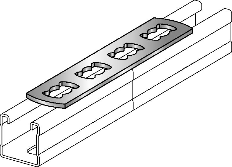 Miếng nối thanh đỡ MQV-F Đầu nối thanh đỡ phẳng mạ kẽm nhúng nóng dùng làm bộ mở rộng dọc cho thanh giằng MQ