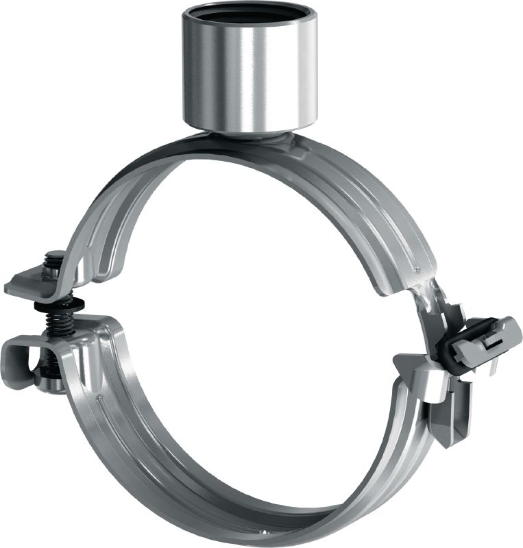 MP-U Quick-close pipe clamp Galvanised pipe clamp with quick closure for high productivity in medium-duty applications