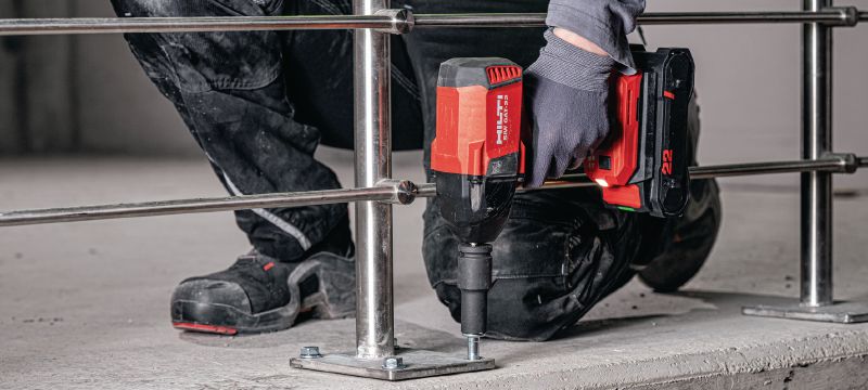 SIW 6AT-22 Mid-Torque impact wrench Power-class 22V impact wrench with robust 1/2 friction ring anvil for faster and safer anchoring and bolting Các ứng dụng 1