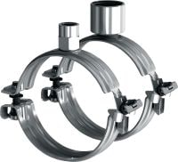 MP-U Quick-close pipe clamp Galvanised pipe clamp with quick closure for high productivity in medium-duty applications