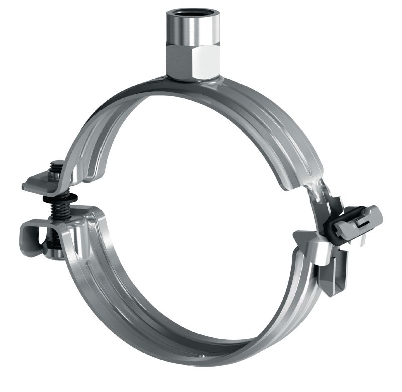 MP-U Quick-close pipe clamp Galvanised pipe clamp with quick closure for high productivity in medium-duty applications